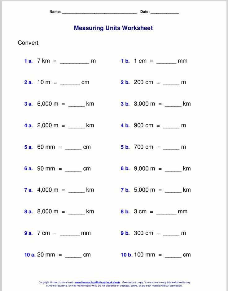 Metric Conversion Worksheet 1 Answer Key Also 7 Best Measurement 5th Grade Images On Pinterest
