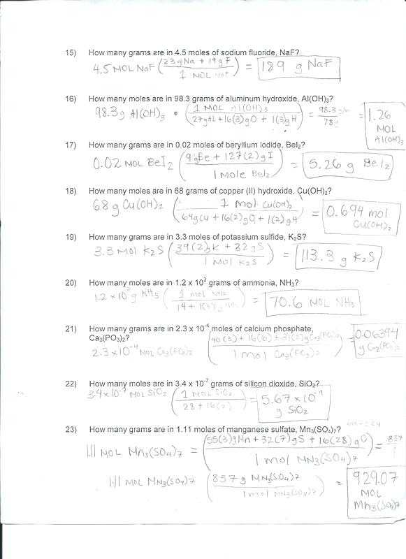 Mole Conversion Worksheet with Answers Also Worksheets 45 Inspirational Mole Calculation Worksheet High