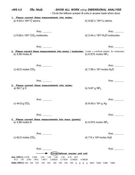 Mole to Grams Grams to Moles Conversions Worksheet Answer Key together with New Moles Molecules and Grams Worksheet Inspirational Moles