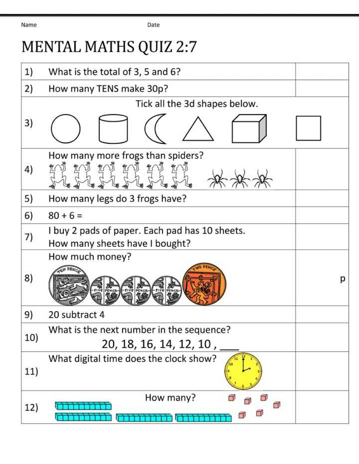Monetary Policy Worksheet Answers Along with Mental Math 4th Grade Regarding Worksheets for with Answers Year Y7