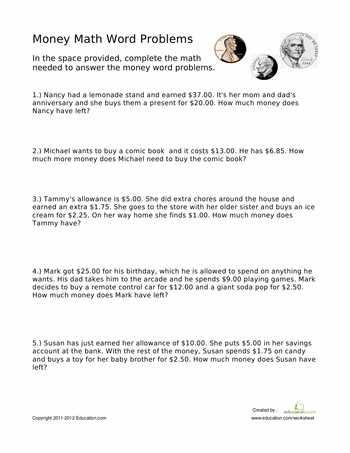 Monetary Policy Worksheet Answers with Money Math Word Problems
