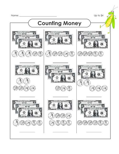 Money Skills Worksheets Also Counting Money Up to $14