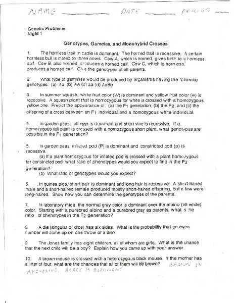 Monohybrid Cross Practice Problems Worksheet with Worksheets 46 Lovely Monohybrid Cross Worksheet Full Hd Wallpaper