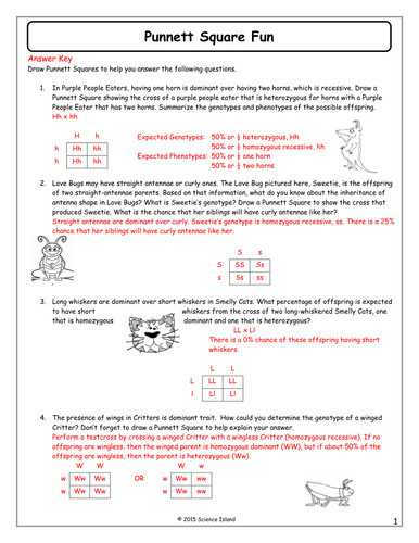 Monohybrid Cross Problems 2 Worksheet with Answers and Punnett Square Worksheet 1 Answer Key Inspirational Multiple Alleles