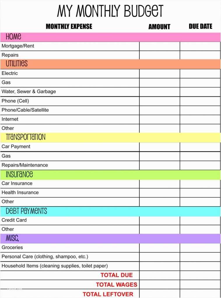 Monthly Budget Worksheet and Cheap Printable Bud Worksheet – Sabaax