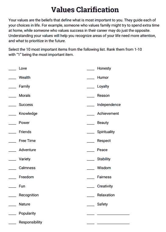 Motivational Interviewing Stages Of Change Worksheet Along with Values Clarification Motivational Interviewing