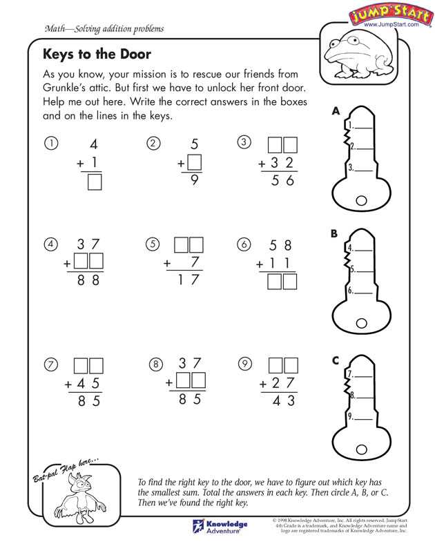 Moving Words Math Worksheet or Multiplication Worksheets Math is Fun 2nd Grade Fun Math Worksheets