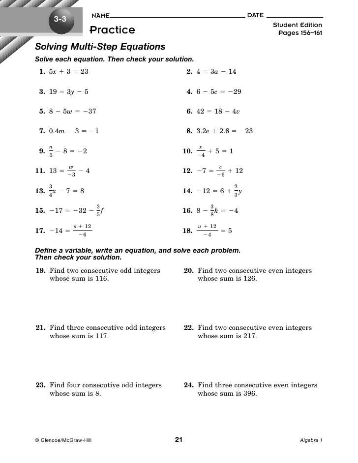 Multi Step Equations Worksheet Variables On Both Sides as Well as Best solving Equations with Variables Both Sides Worksheet