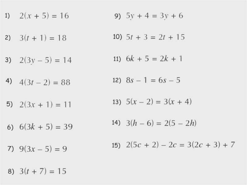 Multi Step Equations Worksheet Variables On Both Sides or solving Equations with Fractions and Variables Both Sides