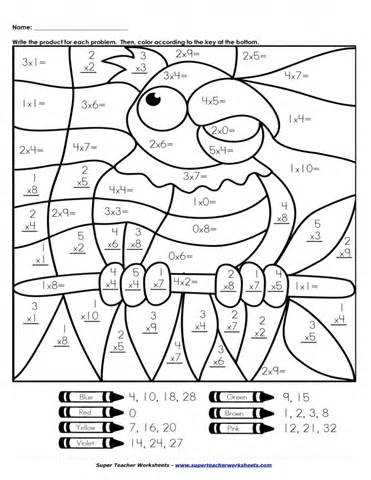 Multiplication Mystery Picture Worksheets together with Math Multiplication Coloring Worksheets