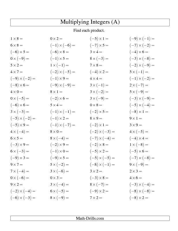 Multiplying and Dividing Integers Worksheet 7th Grade or 109 Best Integers Images On Pinterest