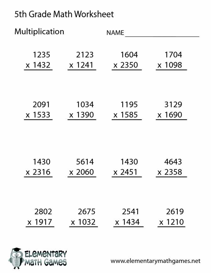 Multiplying Fractions Worksheets 5th Grade Also 5th Grade Math Worksheets Free Math Worksheets with Answers
