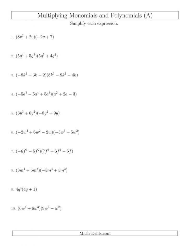 Multiplying Polynomials Worksheet 1 Answers with Algebraic Algebraic Quiz Worksheet Multiplication Statements as