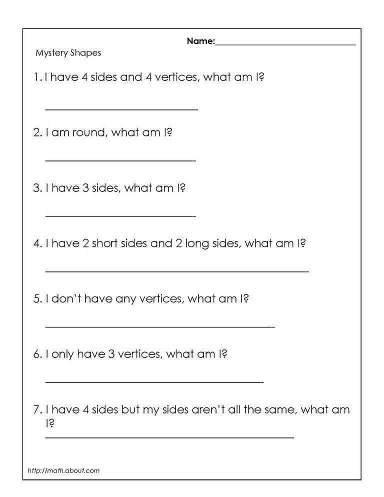 Na 1st Step Worksheets or Geometry Worksheets for Students In 1st Grade