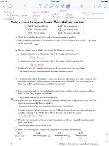 Naming Chemical Compounds Worksheet Answers or Naming Ionic Pounds Worksheet Pogil Kidz Activities