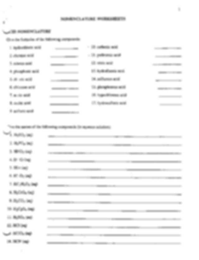 Naming Ionic and Covalent Compounds Worksheet Answer Key as Well as Nomenclature Worksheet Va Nomenclature Worksheetsxid Nomenclature