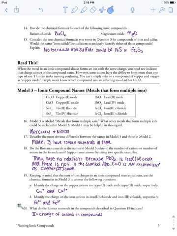 Naming Ionic Compounds Worksheet Answers and Aubrey Stewart S Chemistry Work 2015