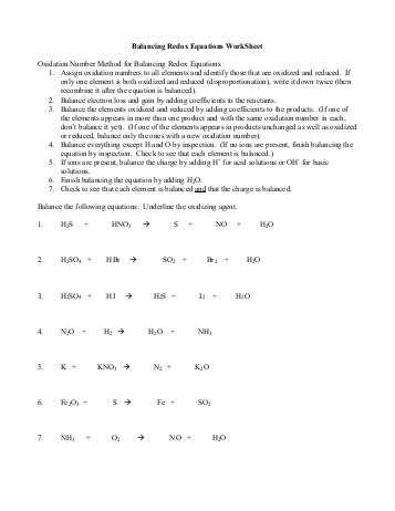 Neutralization Reactions Worksheet Answers Also the Redox Regents Review Worksheet