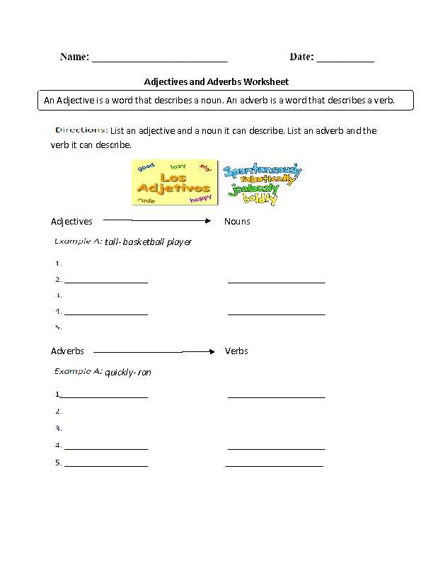 Noun Verb Adjective Adverb Worksheet as Well as Worksheets 48 New Adjective Worksheets High Definition Wallpaper