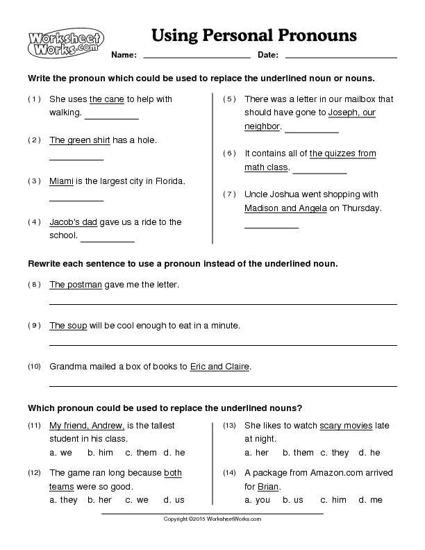 Nouns and Pronouns Worksheets Along with 159 Free Personal Pronouns Worksheets