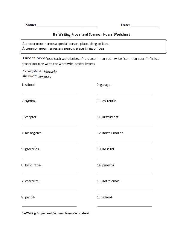 Nouns Worksheet 3rd Grade Also Noun Worksheets for Grade 1 Worksheets for All