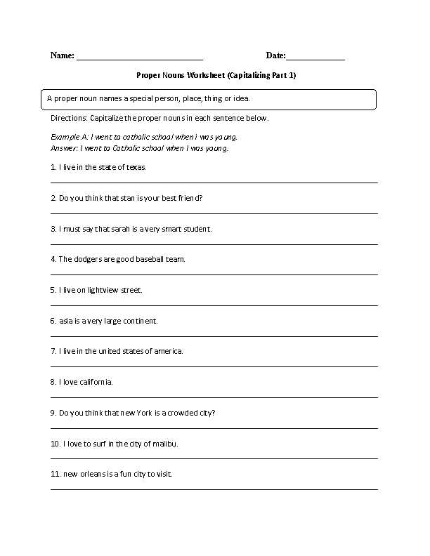 Nouns Worksheet 4th Grade Also Noun Worksheets for Grade 1 Worksheets for All