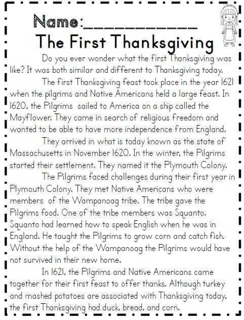 November Reading Comprehension Worksheets Along with 6036 Best Thanksgiving Language Arts Ideas Images On Pinterest