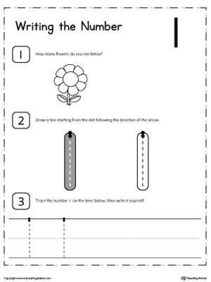 Number 1 Worksheets for Preschool and 103 Best Numbers & Counting Images On Pinterest