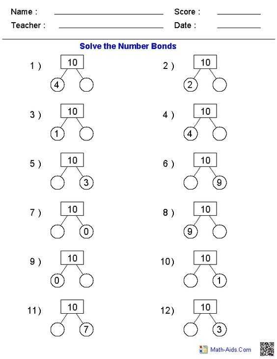 Number Bonds Worksheets together with Number Bonds Worksheets Great for Teachers Using Singapore Math
