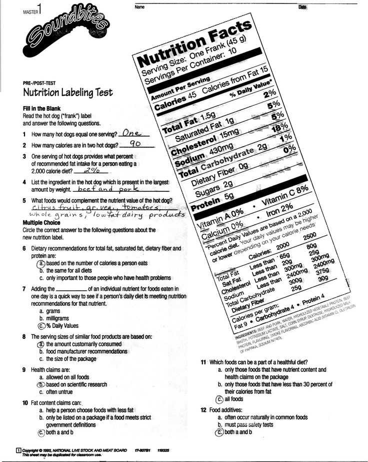 Nutrition Label Worksheet Answer Key Pdf Also 71 Best Functional Text Images On Pinterest