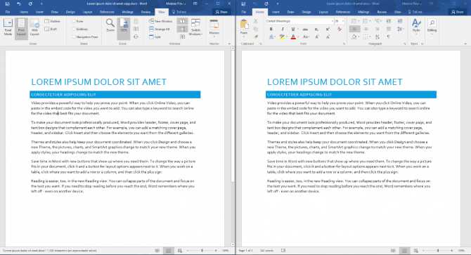 Office 365 Cost Comparison Worksheet as Well as How to Pare Documents Side by Side In Word 2016