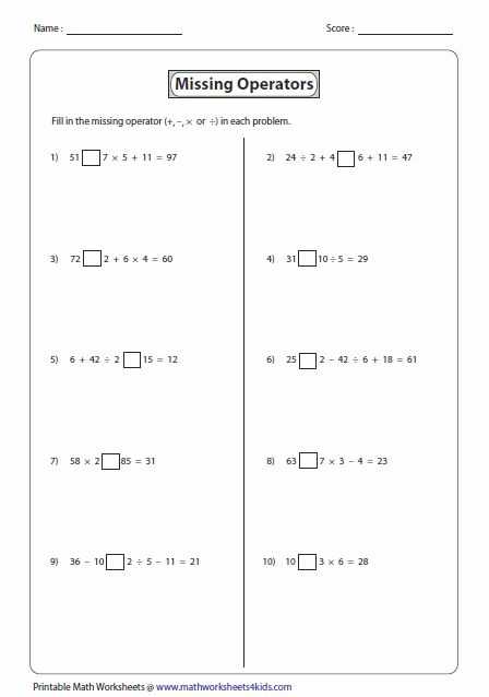 Order Of Operations Word Problems Worksheets with Answers with Math Worksheets order Operations with Exponents