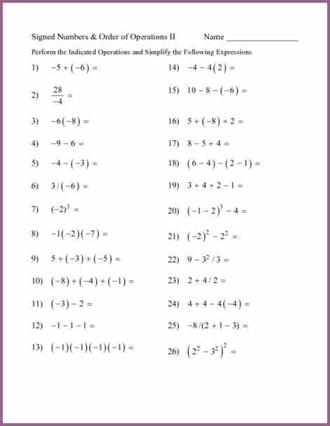 Order Of Operations Worksheet 6th Grade as Well as Worksheets 50 Beautiful Pemdas Worksheets Hi Res Wallpaper