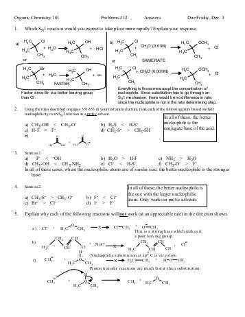 Organic Chemistry Worksheet with Answers together with organic Reactions Pogil Answer Key