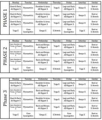 P90x Legs and Back Worksheet Also Awesome P90x Worksheets Inspirational Workout Schedule Jays Abs