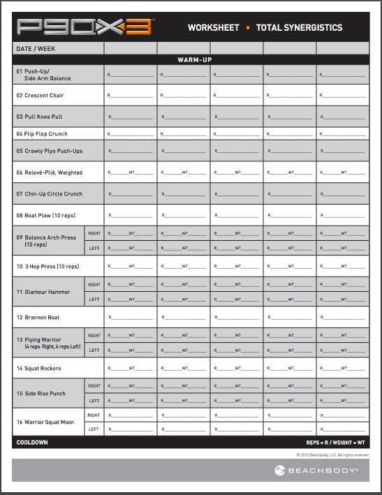 P90x Legs and Back Worksheet and Inspirational P90x Worksheets Lovely Insanity Workout Schedule Ideas
