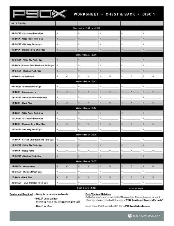 P90x Shoulders and Arms Worksheet Along with 43 Best P90x Images On Pinterest