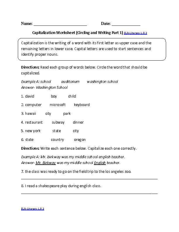 Paragraph Correction Worksheets Along with 8th Grade Mon Core Language Worksheets