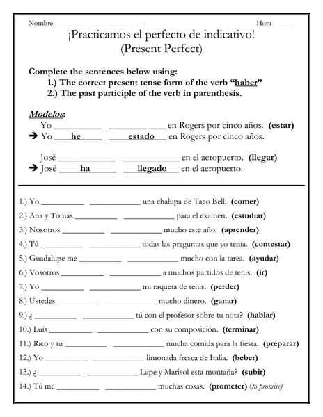 Past Participle Spanish Worksheet Along with 103 Best Ele Los Pasados Images On Pinterest