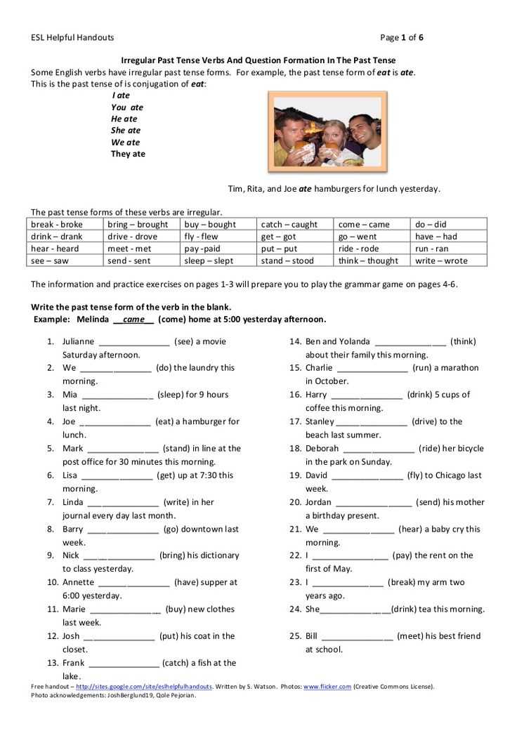 Past Tense Verbs Worksheets Along with Irregular Verbs Worksheet 10th Grade