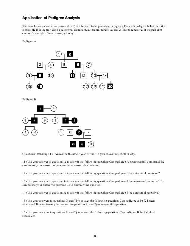 Pedigree Charts Worksheet Answers and Pedigrees Worksheet Kidz Activities