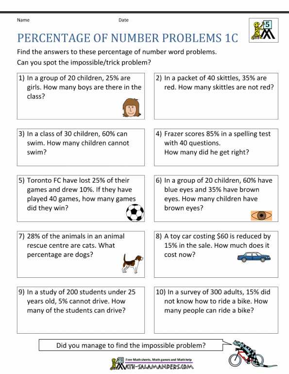 Percent Discount Word Problems Worksheet with Percentage Word Problems Math Worksheets for Grade 2 Of Numb