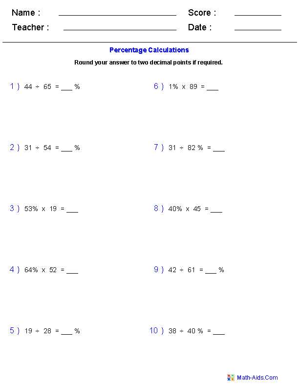 Percentage Worksheets for Grade 6 as Well as Percent Of A Number Worksheet Guvecurid
