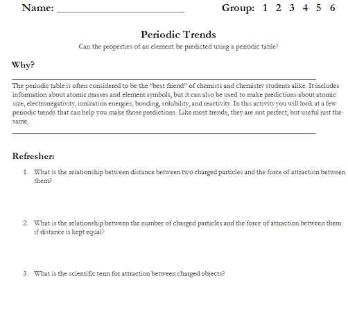 Periodic Trends Practice Worksheet as Well as Periodic Trends Worksheet Answers Rank the Following Elements Kidz