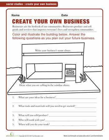 Personal Finance Worksheets for Highschool Students together with Starting A Business for Kids