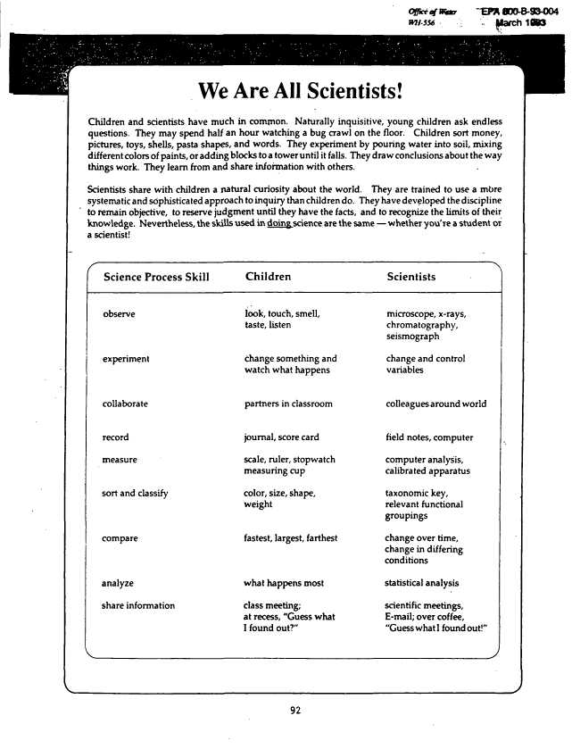 Peters Experiment Worksheet Answer Key and Document Display Nepis