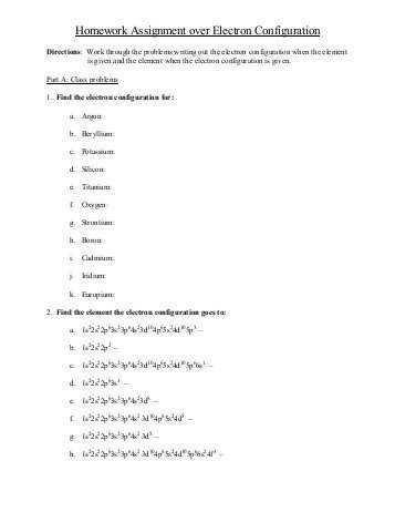 Photoelectron Spectroscopy Worksheet Answers Also Worksheets 43 New Electron Configuration Practice Worksheet High