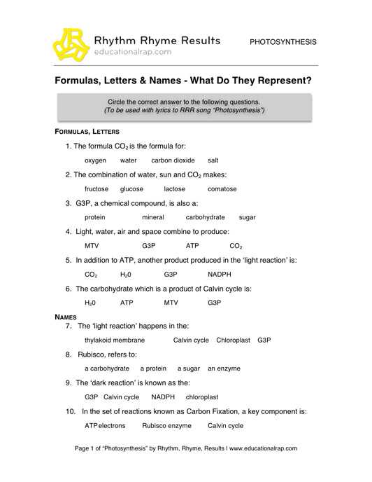 Photosynthesis Worksheet Answer Key as Well as Synthesis Worksheet Key Kidz Activities
