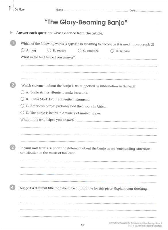 Pilgrims Reading Comprehension Worksheet Along with Informational Passages for Text Marking & Close Reading Grade 5