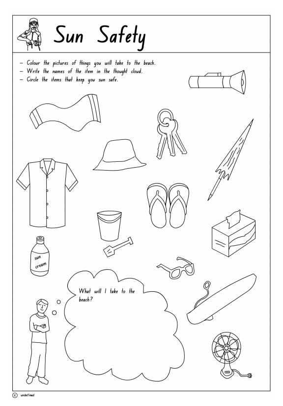 Poison Safety Worksheets Also Sun Safety Printable 1 to